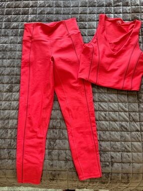 YPB Red Activewear Legging and Tank Set